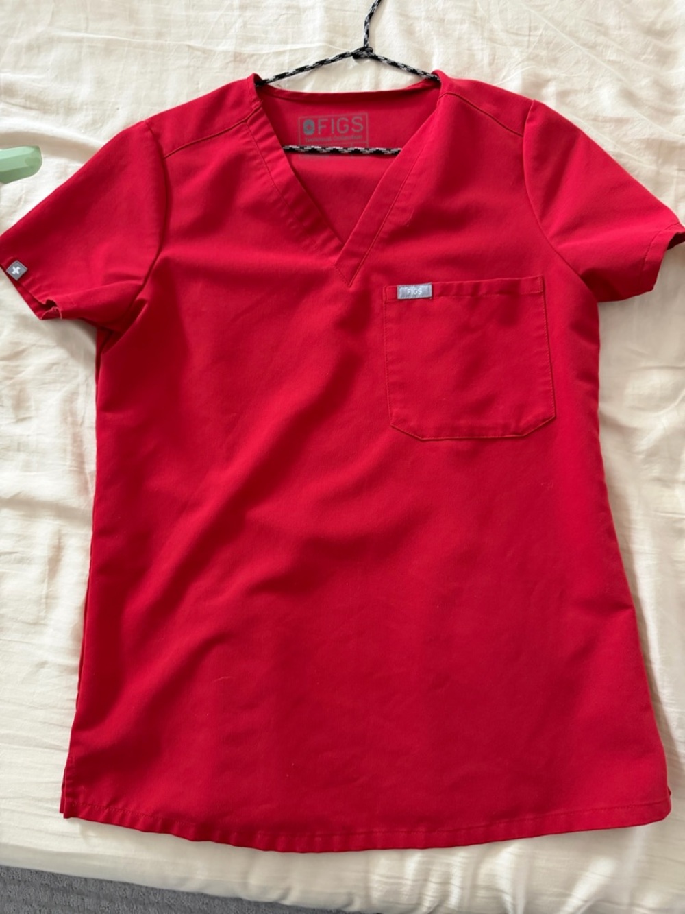 Figs Medical Scrub Top in Bright Red
